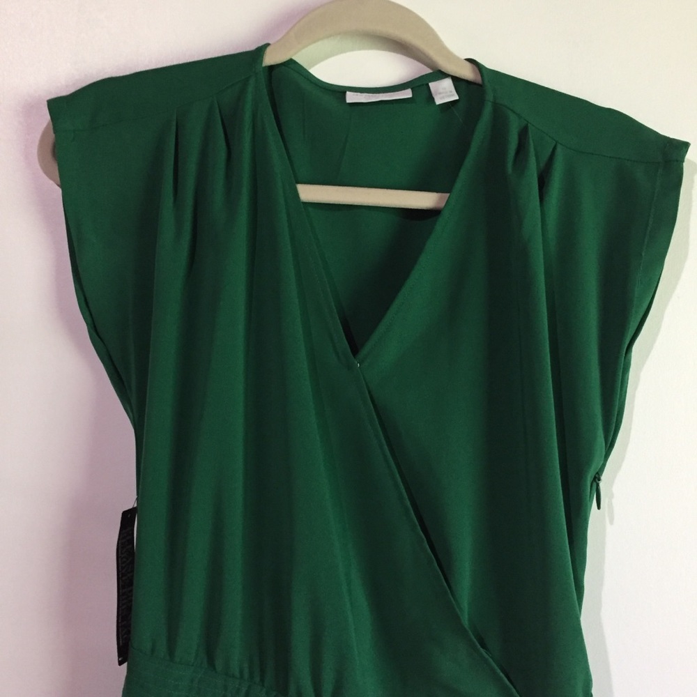 New York & Company Green Sleeveless Jumpsuit.